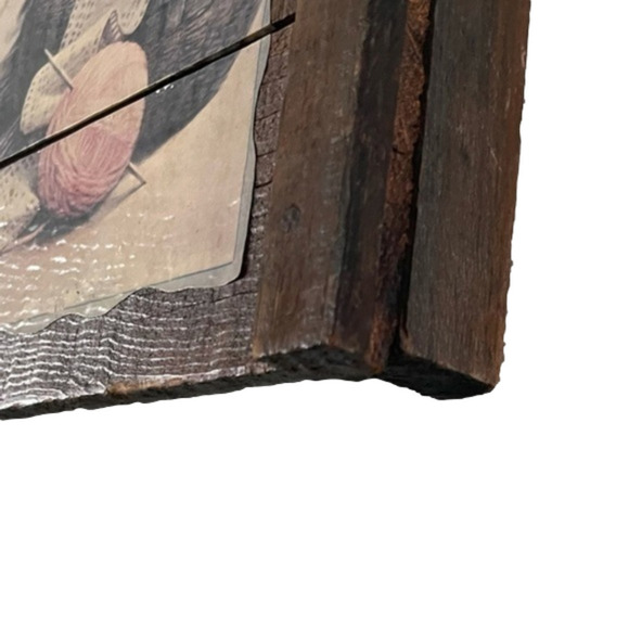 𝅺VINTAGE1922 Wooden Wall Hanging Art Décor Modern Priscilla Magazine Cover Baby - Picture 4 of 10